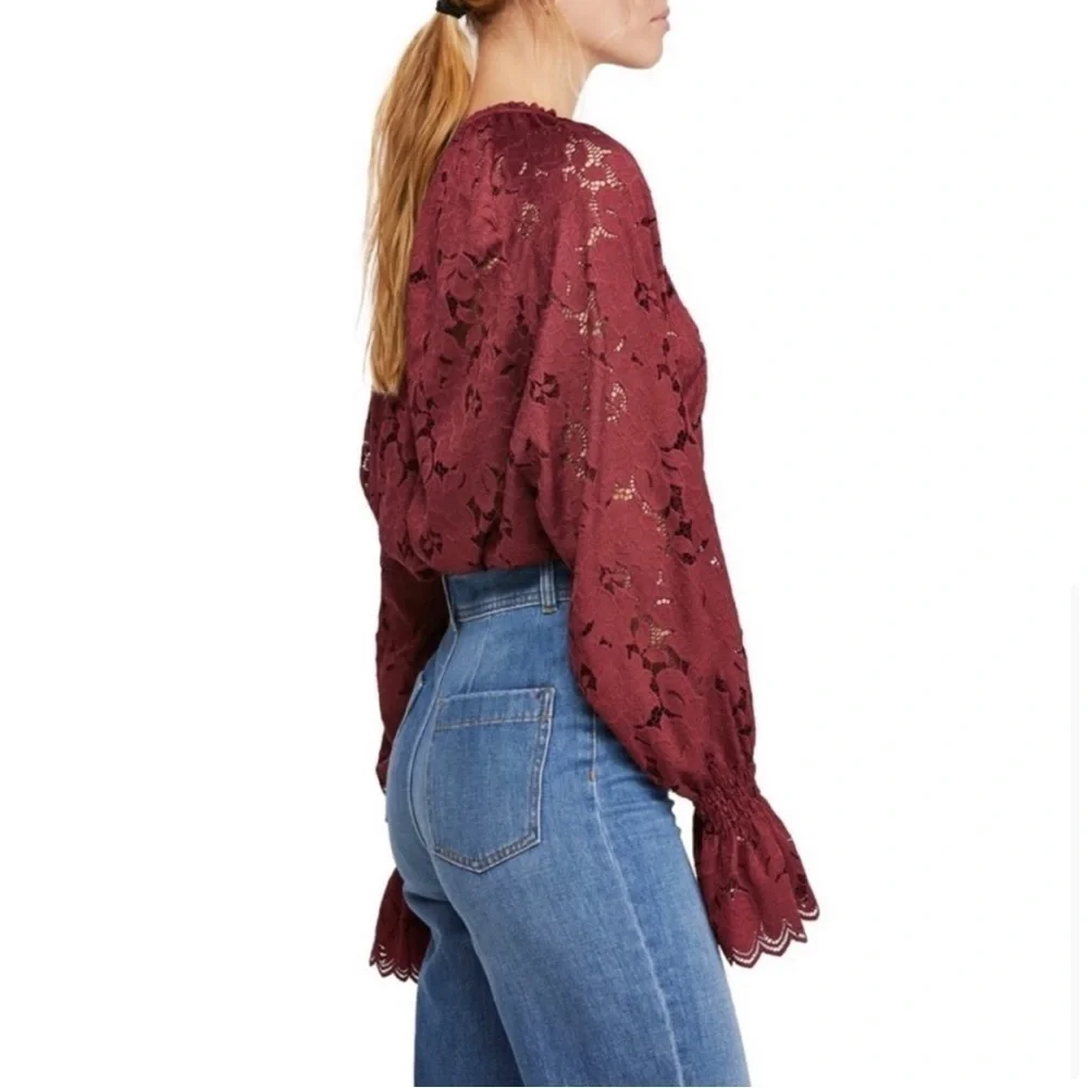 Free People Olivia Lace Tee